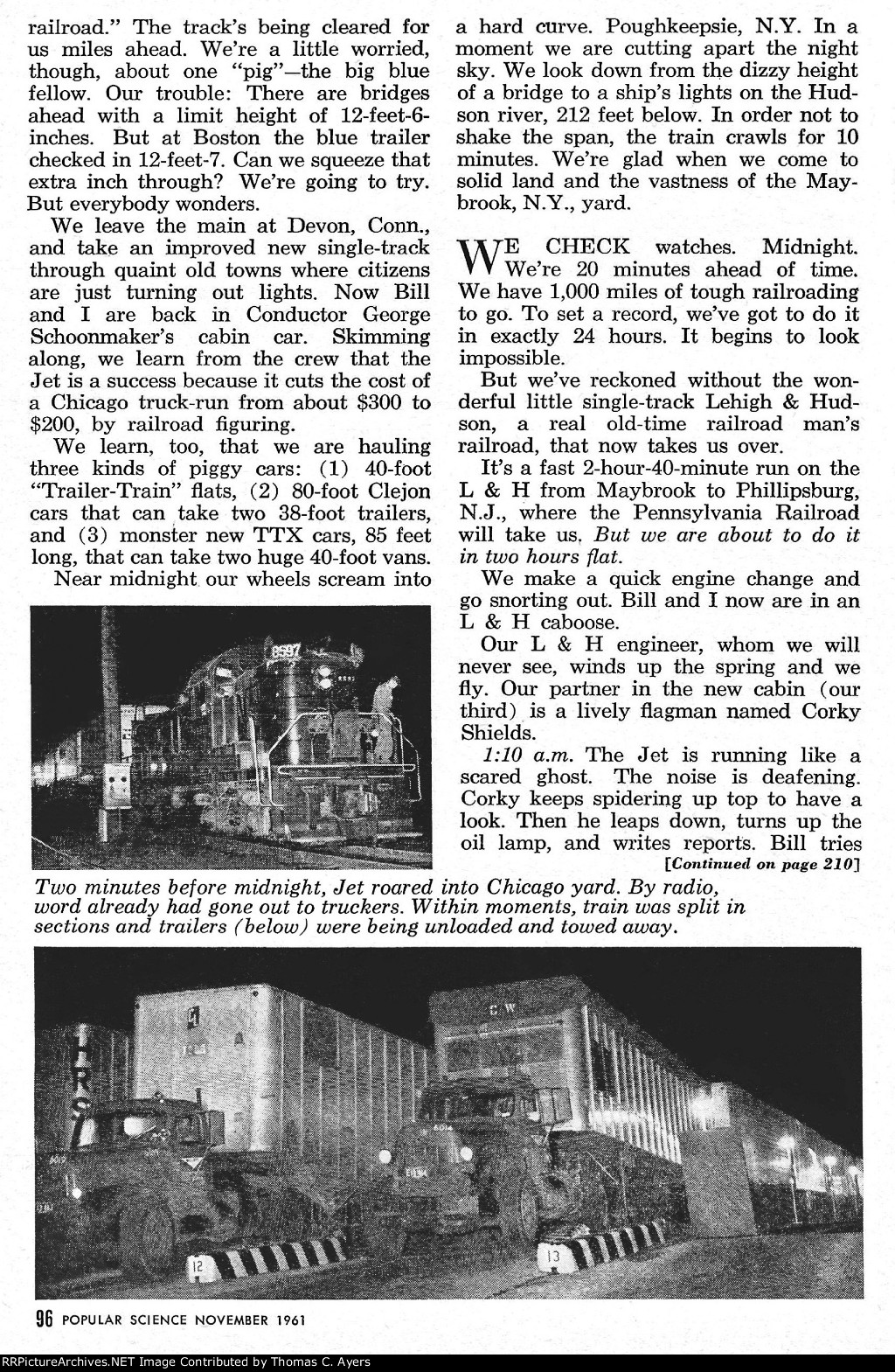"Record-Breaking Ride On New Super-Freight," Page 96, 1961